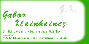 gabor kleinheincz business card